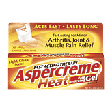 Aspercreme Heat pain relieving gel, no-mess sponge applicator, light scent, non-greasy Full-Size Picture